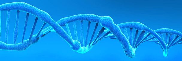 DNA struktury, niebieskie tło - Zdjęcie, obraz