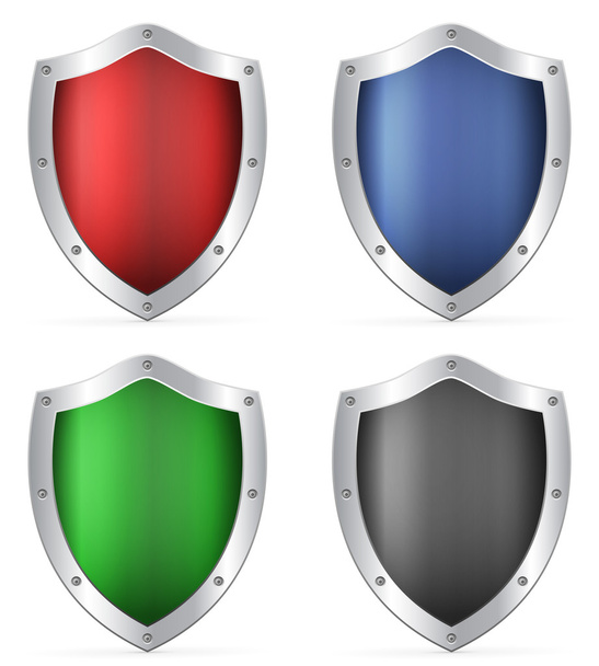 Color shields - Vektor, Bild