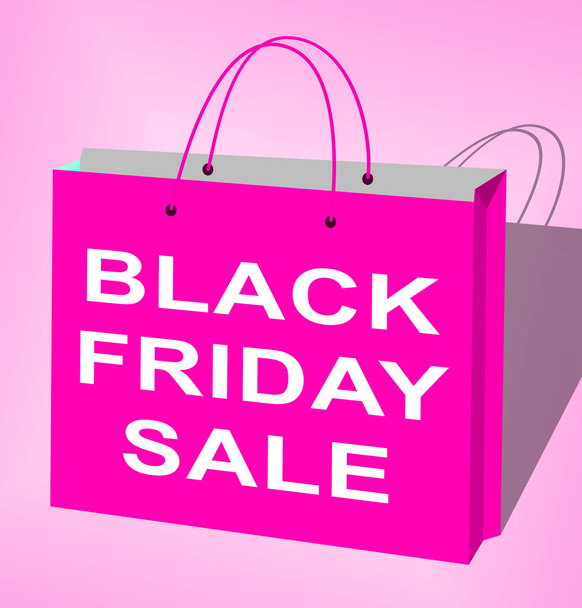 Black Friday Sale Displays Thanksgiving Discounts 3d Illustratio - Photo, Image