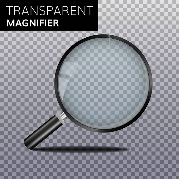 Transparent realistic magnify glass vector  - Vector, Image