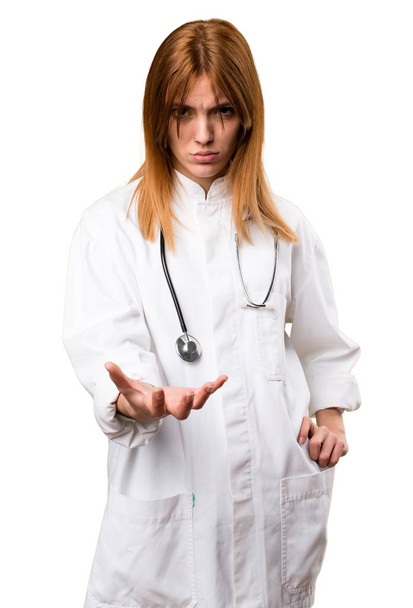 Tired young doctor woman - Photo, Image