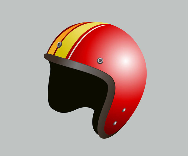 Červená motorka přilba - Vektor, obrázek