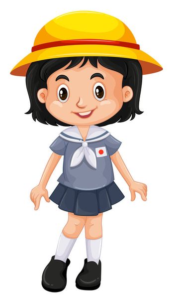 Японські дівчата у шкільної форми - Вектор, зображення