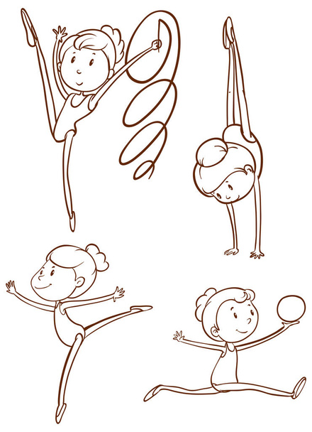 Персонаж Doodle для гімнастів
 - Вектор, зображення