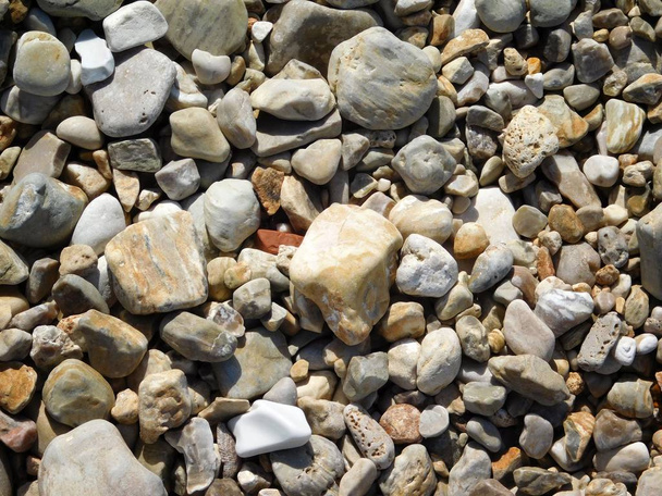 Textur der Kieselsteine auf See - Foto, Bild