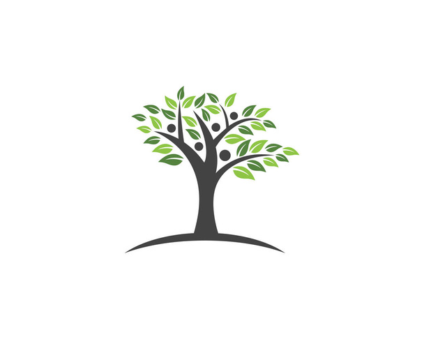 Wektor - drzewa zielonych ludzi tożsamości wektor logo szablon - Wektor, obraz
