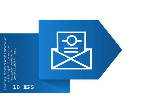 mail letter icon - Vector, imagen
