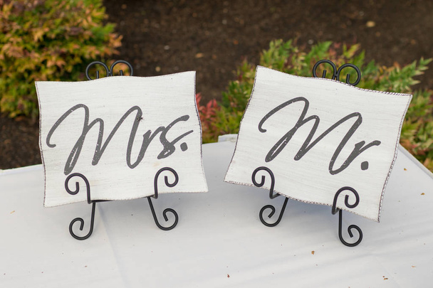 結婚式の受付サイン装飾 - 写真・画像