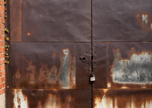 Rustikální kovová brána pozadí - Fotografie, Obrázek