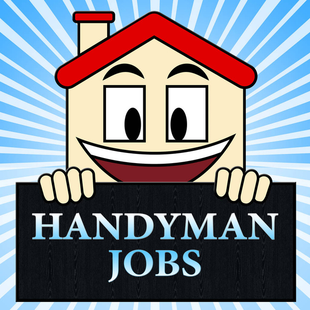 Handyman Jobs Shows House Repair 3d Illustration - Photo, Image