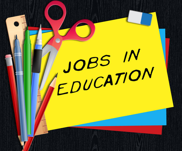 Empregos na educação mostra carreira de ensino ilustração 3d
 - Foto, Imagem