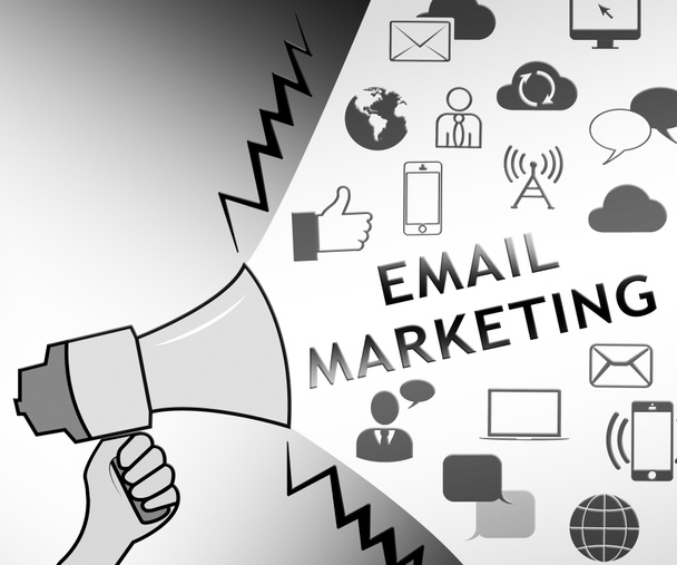 Email Marketing Representing Emarketing Online 3d Illustration - Photo, Image