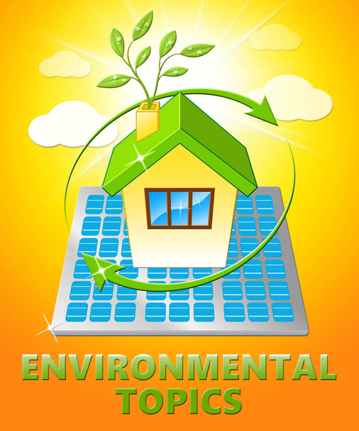 Περιβαλλοντικά θέματα εμφανίζει οικολογικά θέματα 3d απεικόνιση - Φωτογραφία, εικόνα
