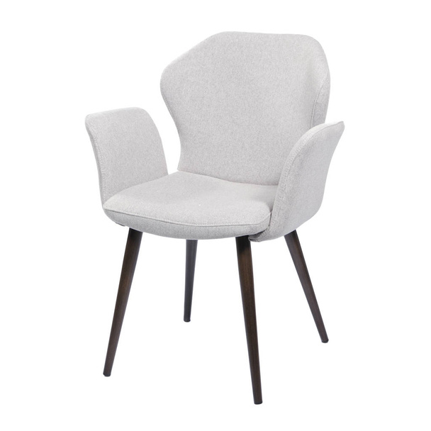 Cadeira cinza isolado no fundo branco
 - Foto, Imagem