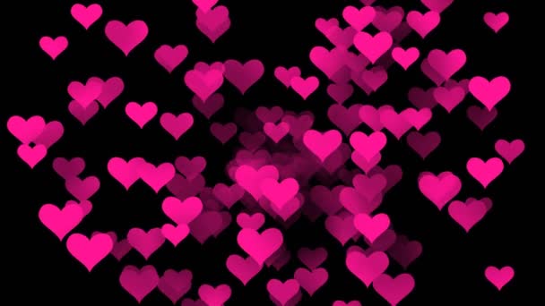 Růžová láska srdce animované pozadí v rozlišení 4k - Záběry, video