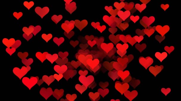 Červená láska srdce animované pozadí v rozlišení 4k - Záběry, video