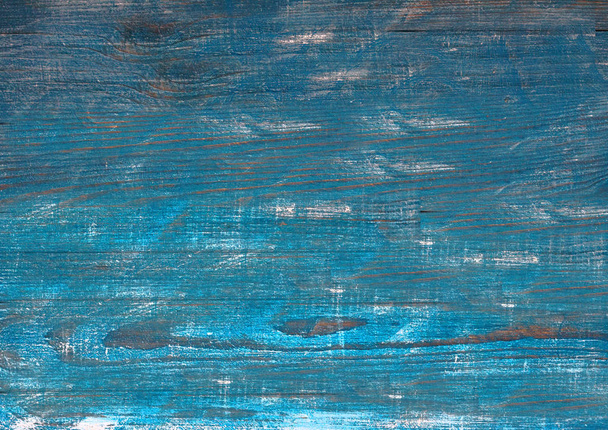 Old blue painted wood wall - texture or background - Photo, image