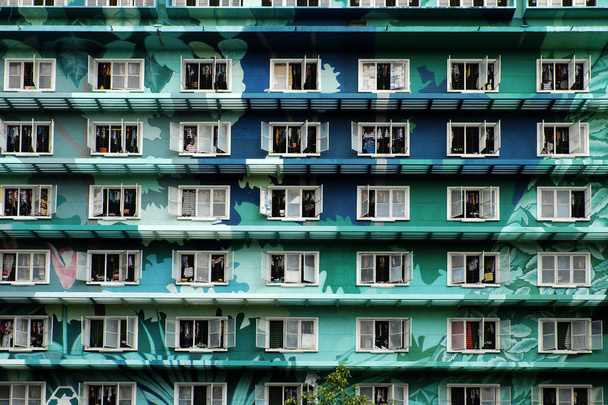 A windows-os highrise épület csoport - Fotó, kép