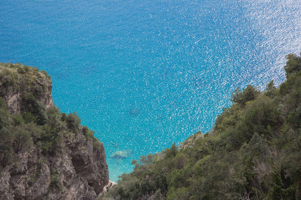 Positano, Campania, Italy March 12, 2017 views of the cliffs of the Amalfi coast to Positano - Photo, Image