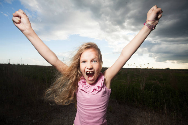 Happy child outdoors - Photo, Image