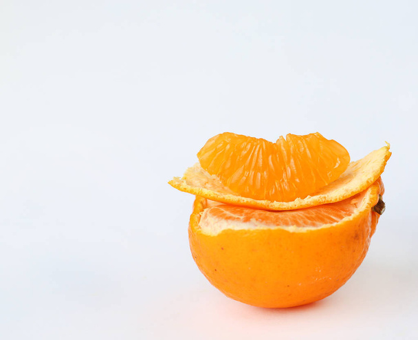 Orange fruit on white background - Фото, зображення