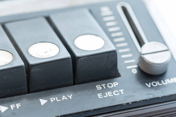 Details voor een vintage persoonlijke Cassette-speler - Foto, afbeelding