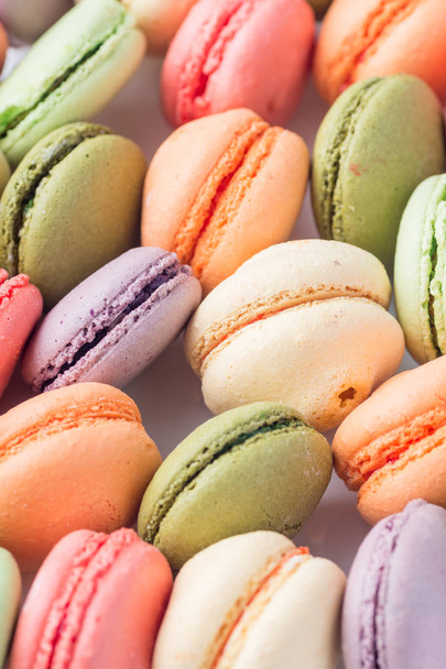 Colored French macaroons or macarons - Φωτογραφία, εικόνα