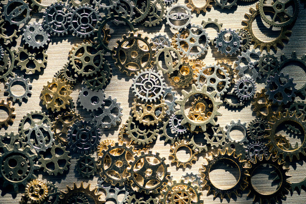 teknolojik altyapı ile metal Dişliler ve cogwheels - Fotoğraf, Görsel