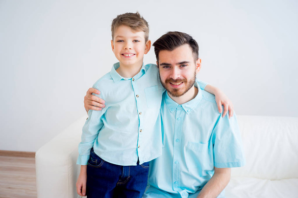 Father and son dress together - 写真・画像