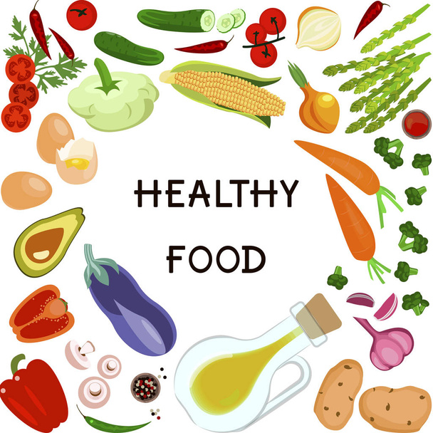 πανό υγιεινών τροφίμων - Διάνυσμα, εικόνα