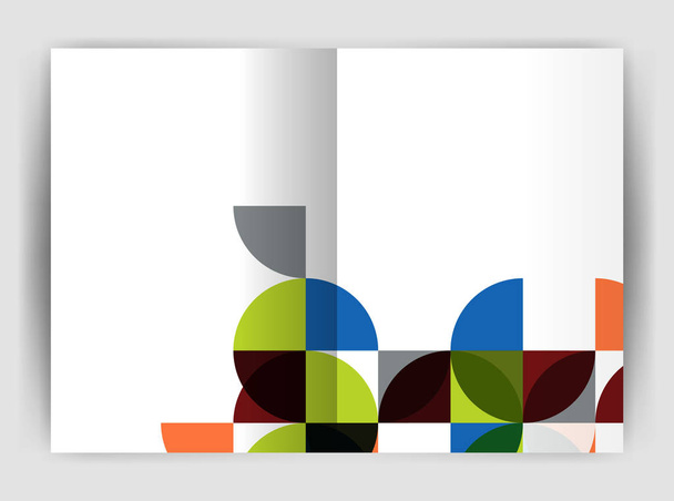 Modelo de impresión de informe anual empresarial de diseño de círculo abstracto
 - Vector, Imagen