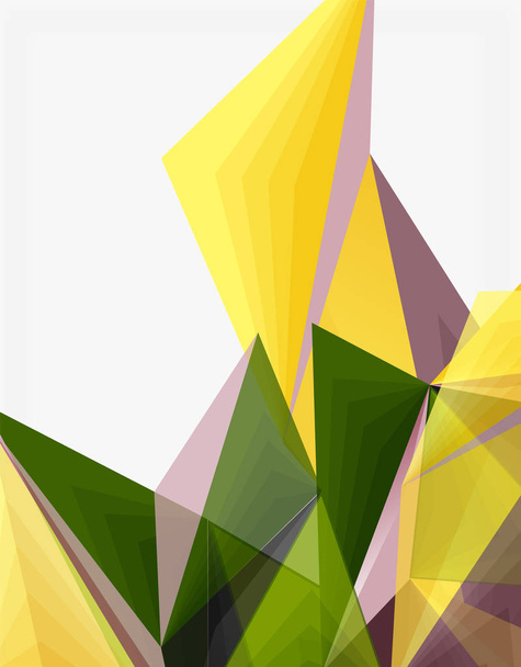 3D-s modern háromszög alacsony poly absztrakt geometriai vektor - Vektor, kép