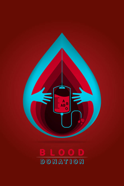 ロゴタイプ献血 - ベクター画像