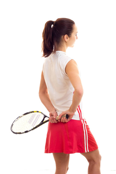 γυναίκα με ρακέτα του τένις - Φωτογραφία, εικόνα