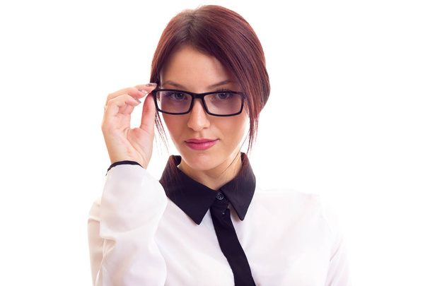 jeune femme d'affaires avec lunettes
 - Photo, image