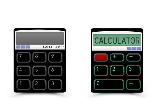 black calculator icon - Wektor, obraz