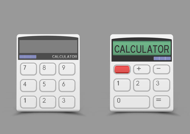 White calculator icon - Wektor, obraz
