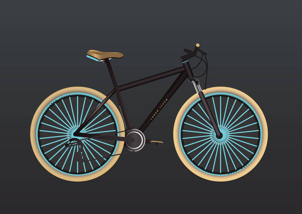 Vector illustration of realistic bike - ベクター画像