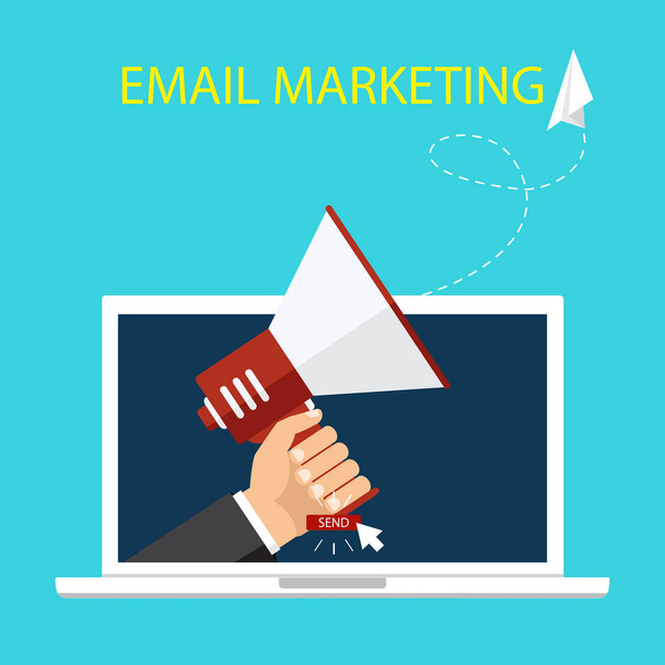 Email marketing concept design, illustrazione vettoriale, stile piatto
 - Vettoriali, immagini