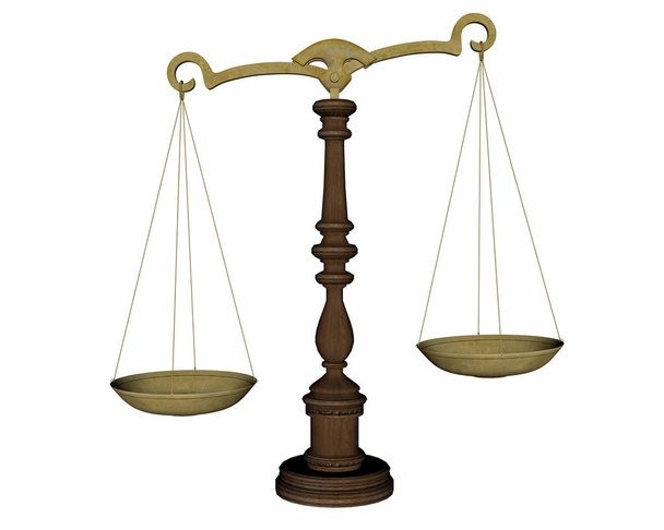 Starożytne sprawiedliwości równowagi - 3d renderowania - Zdjęcie, obraz