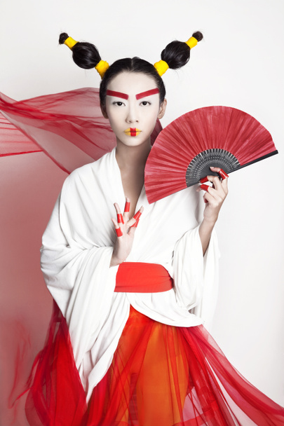 asian woman in tradition costume - Foto, afbeelding