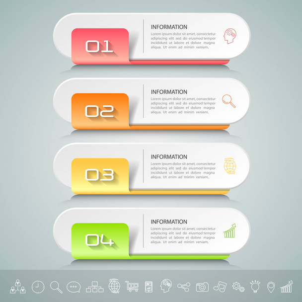 Design infographic template 4 options.  - Vector, Image