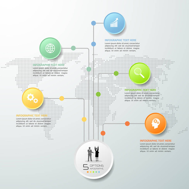 Business concept infographic template  - Vector, Image