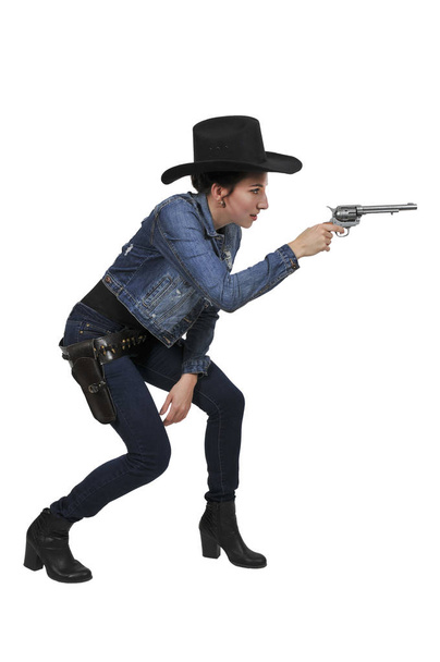 Cowgirl con relvolver
 - Foto, immagini