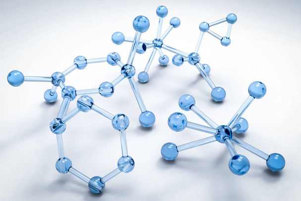 kék molekula szerkezete  - Fotó, kép