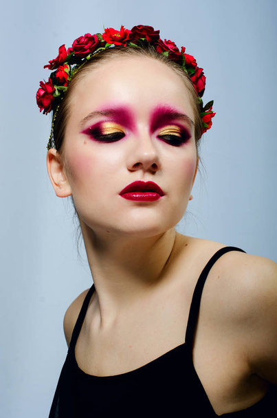 beautiful girl in a juicy makeover - Photo, Image