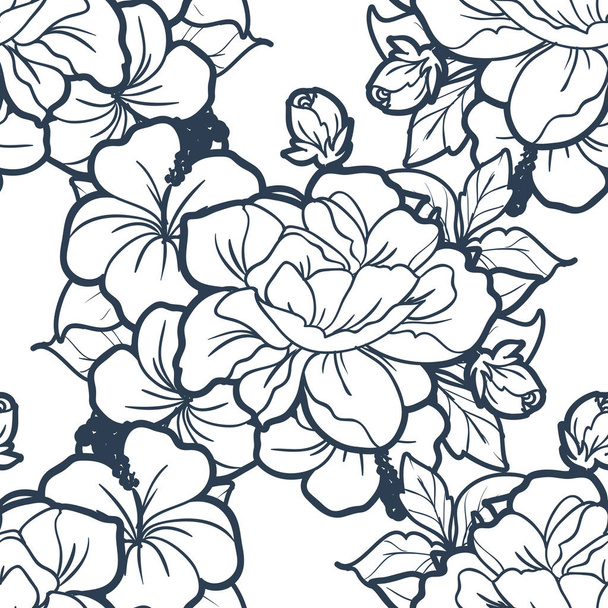 Seamless flower pattern - Vektor, Bild