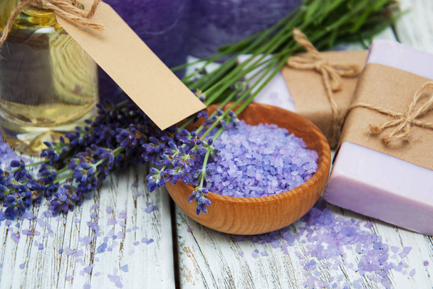 Lavender with soap - Φωτογραφία, εικόνα