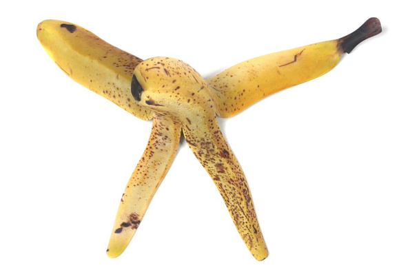 バナナの皮のリアルな 3 d レンダリング - 写真・画像