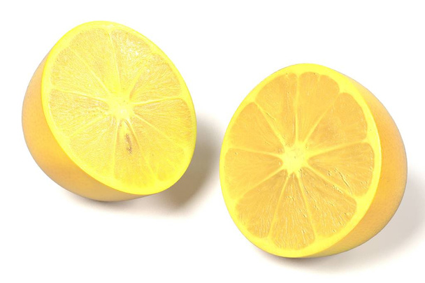rendu 3d réaliste de citron sur fond blanc
 - Photo, image